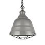 French Grey Vintage Cage Bell Landing Pendant Light - Ganton