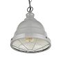 French Grey Vintage Cage Bell Landing Pendant Light - Ganton - Soho Lighting