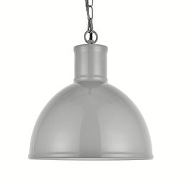 Wardour Industrial Bay Pendant Light French Grey