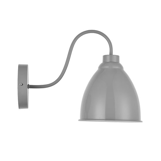 Satin French Grey Vintage Wall Light - Oxford - Soho Lighting