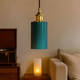 Emerald Green Recycled Material Pendant Light
