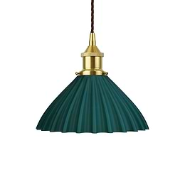 Scallop Shell Emerald Green Pendant Light