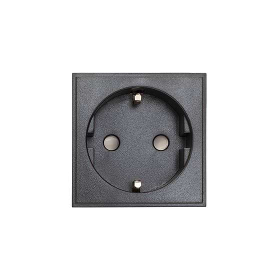 Soho Lighting Black 16A Euro Socket Round Pin EM-Euro Module