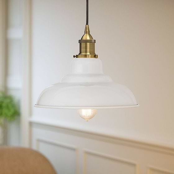 Pale Grey St Edmund's Painted Pendant Light