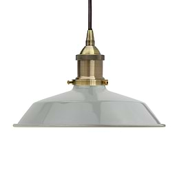 French Grey Small Trinity Metal Painted Pendant Light