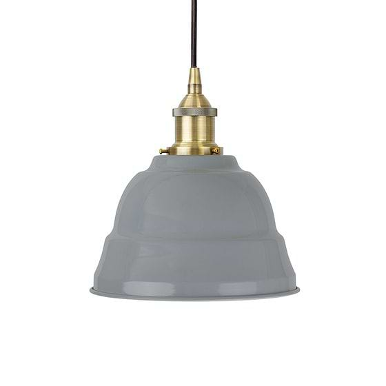 French Grey Lincoln Painted Pendant Light