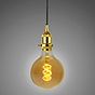 Soho Lighting Gold Decorative Bulb Holder with Black Round Cable
