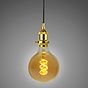 Soho Lighting Gold Decorative Bulb Holder with Black Round Cable