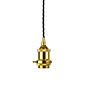 Soho Lighting Gold Decorative Bulb Holder with Black Twisted Cable