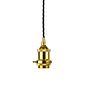 Soho Lighting Gold Decorative Bulb Holder with Black Twisted Cable