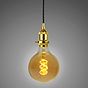 Soho Lighting Gold Decorative Bulb Holder with Black Twisted Cable