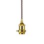 Soho Lighting Gold Decorative Bulb Holder with Brown Twisted Cable