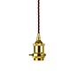 Soho Lighting Gold Decorative Bulb Holder with Brown Twisted Cable