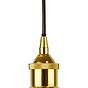 Soho Lighting Gold Decorative Bulb Holder with Black Round Cable