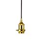 Soho Lighting Gold Decorative Bulb Holder with Black Round Cable