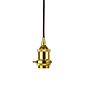 Soho Lighting Gold Decorative Bulb Holder with Black Round Cable