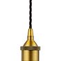 Soho Lighting Antique Gold Decorative Bulb Holder with Black Twisted Cable