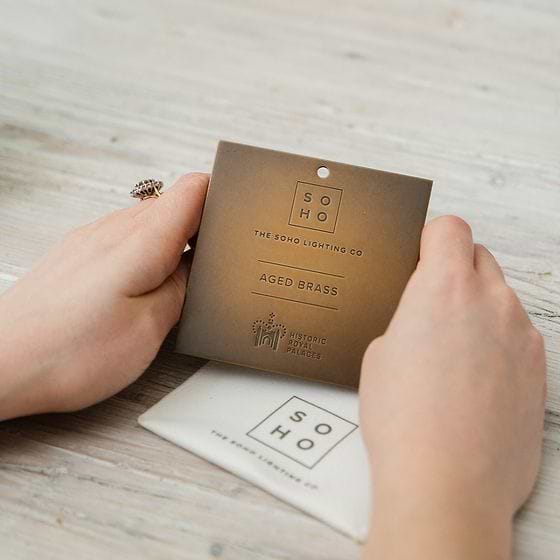 Soho Metal Finish Sample Aged Brass