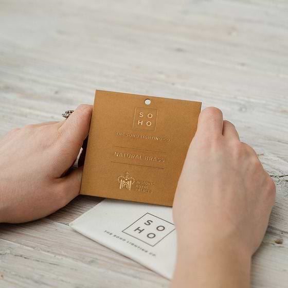 Soho Metal Finish Sample Natural Brass