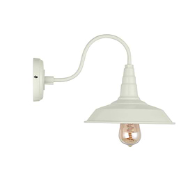 Clay White Industrial Wall Light