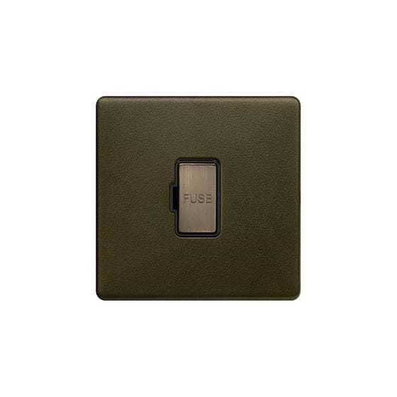 Soho Lighting Bronze 13A Unswitched FCU Black Inserts Screwless