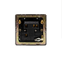 Soho Lighting Matt Black and Antique Brass 13A Unswitched Fused Connection Unit (FCU) Flex Outlet