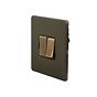 Soho Lighting Bronze 13A Switched FCU Black Inserts Screwless