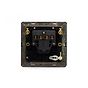 Soho Lighting Matt Black & Brushed Brass 20A 1 Gang DP Switch Flex Outlet Black Insert Screwless