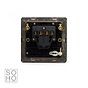 Soho Lighting Bronze & Brushed Brass 20A 1 Gang DP Switch Flex Outlet Black Inserts Screwless