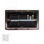 Soho Lighting Matt Black & Brushed Brass 45A Cooker Control Unit Insert Screwless