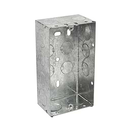 2 Gang 47mm Steel Pattress Box (Back Box)