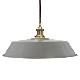 French Grey Large Chancery Painted Pendant Light