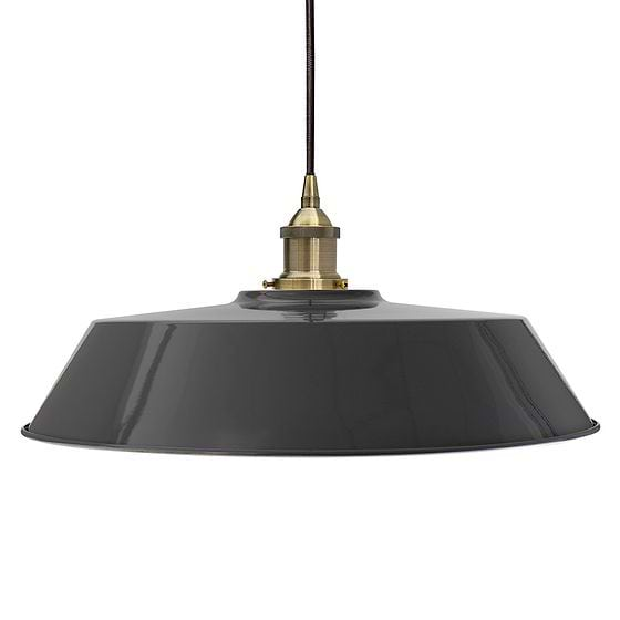 Slate Grey Large Chancery Painted Pendant Light