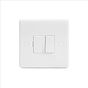 Lieber Silk White 13A Switched Fuse Connection Unit Flex Outlet - Curved Edge
