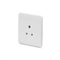 Lieber Silk White 5 Amp Socket  - Curved Edge