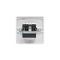 Lieber Silk White 5 Amp Light Socket - Curved Edge