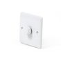 Lieber Silk White 1 Gang Trailing Edge Dimmer Switch 150W LED (300w Halogen/Incandescent) - Curved Edge