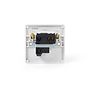 Lieber Silk White Fused Spur Unswitched 13A - Curved Edge