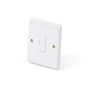 Lieber Silk White Fused Spur Unswitched 13A - Curved Edge