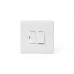 White Plastic Switched Fused Spur