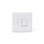 Lieber Silk White Fused Spur Switched 13A - Curved Edge