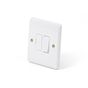 Lieber Silk White Fused Spur Switched 13A - Curved Edge