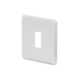 Lieber-Silk-White-1-Gang-Grid-Plate-