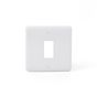 Lieber Silk White 1 Gang Grid Plate