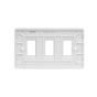 Lieber Silk White 3 Gang Grid Plate