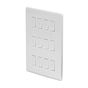 Lieber Silk White 12 Gang Grid Plate