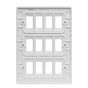 Lieber Silk White 12 Gang Grid Plate