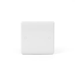 White Plastic 1 Gang Blanking Plate