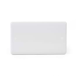 White Plastic 2 Gang Blanking Plate