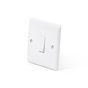 Lieber Silk White 1 Gang 2 Way 10A Light Switch - Curved Edge